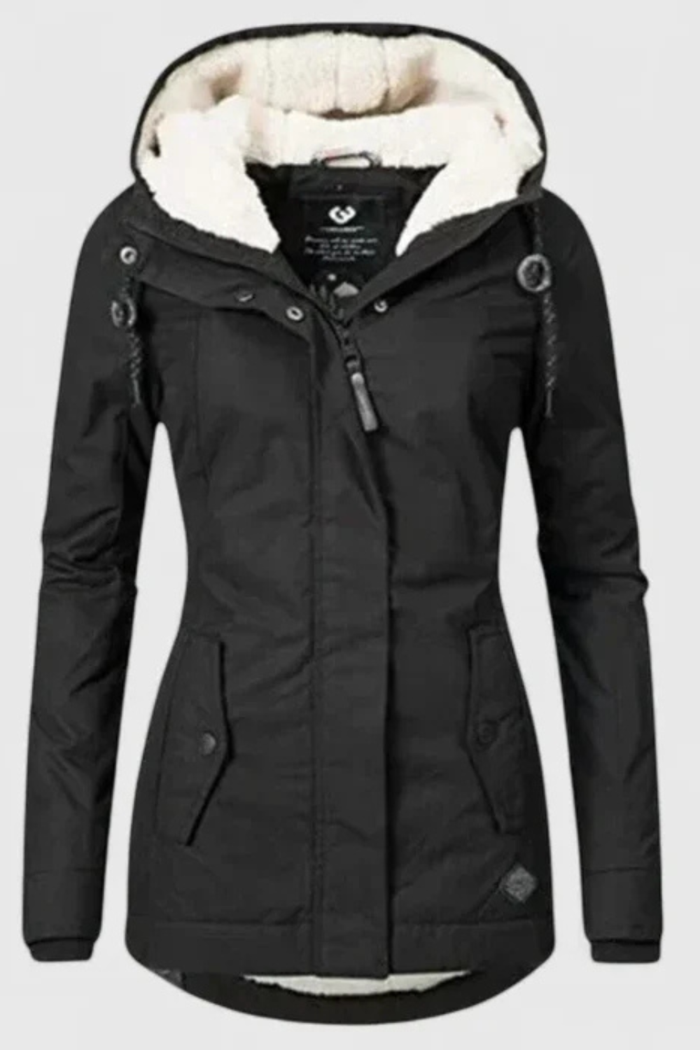 Andrea Gepolsterte Komfortjacke - Schwarz