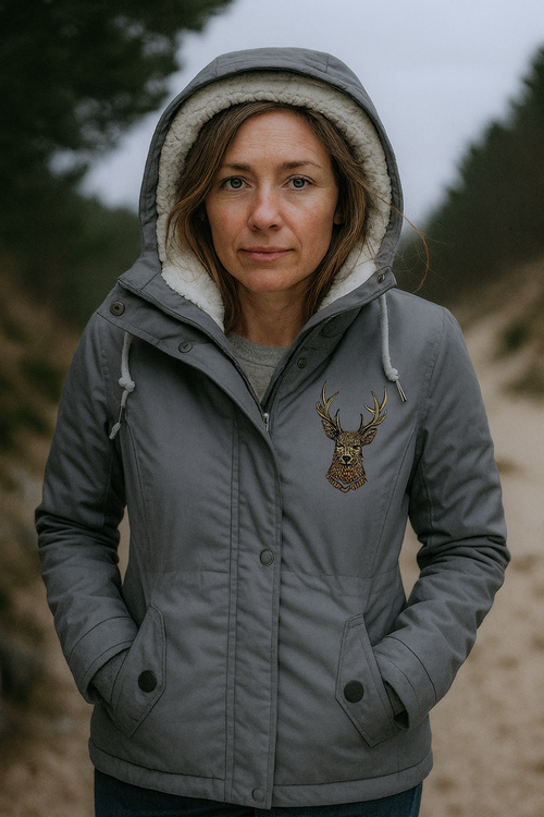 Andrea Gepolsterte Komfortjacke - Grau