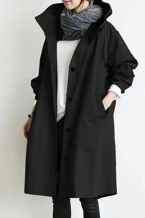 Dolly Stilvoller Trenchcoat - Schwarz