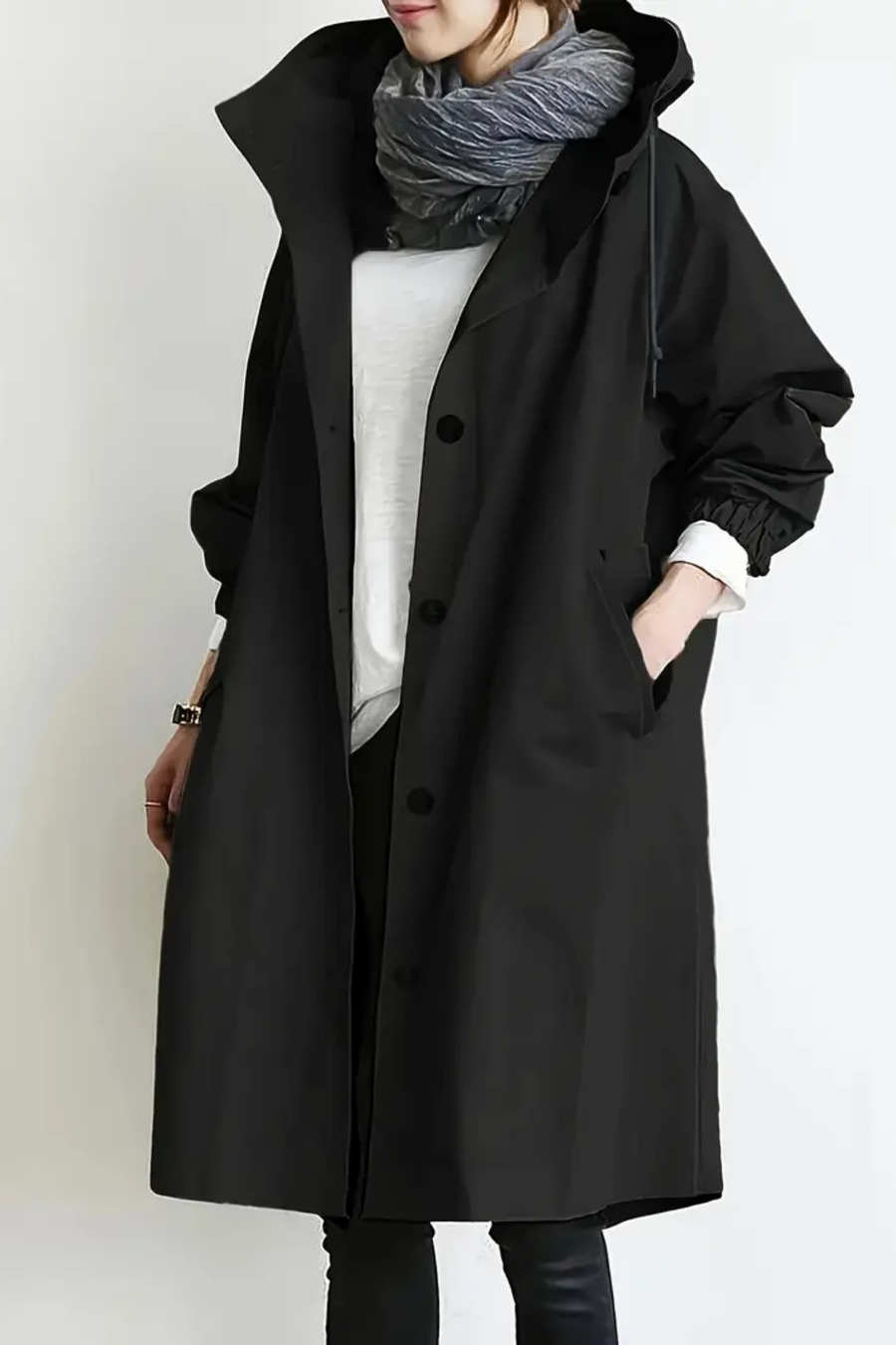 Dolly Modern Trench Coat Schwarz