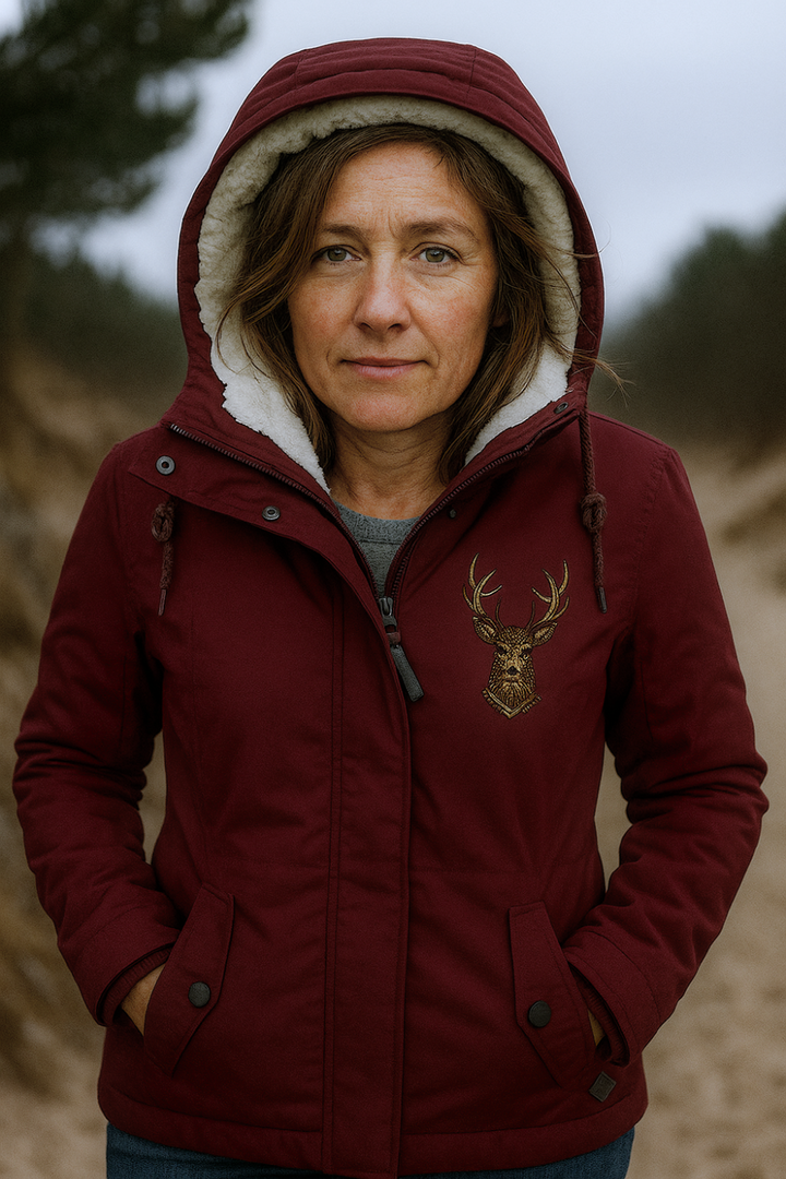 Andrea Gepolsterte Komfortjacke - Rot