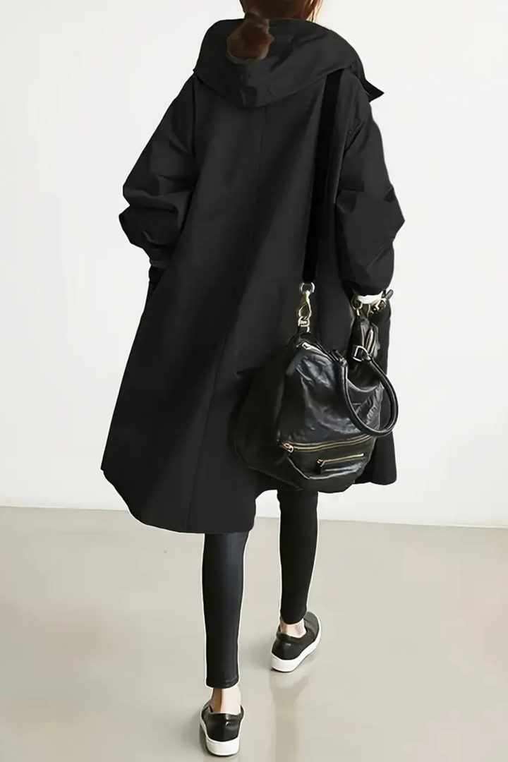Dolly Stilvoller Trenchcoat - Schwarz