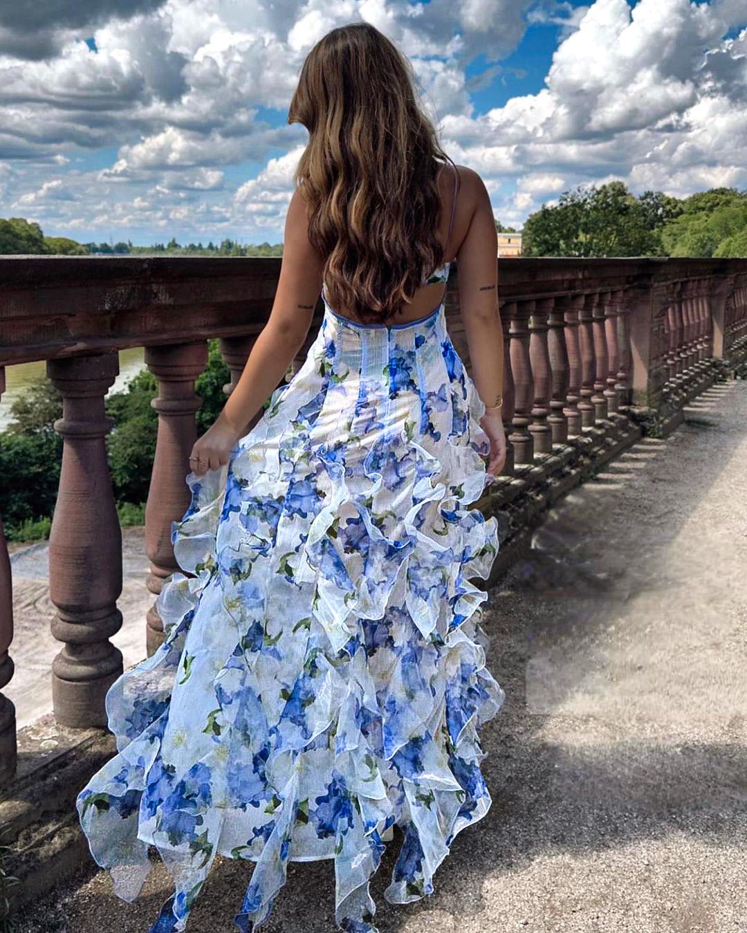 Shanna Rüschiges Blumenkleid