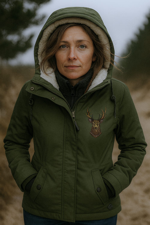 Andrea Gepolsterte Komfortjacke - Grün