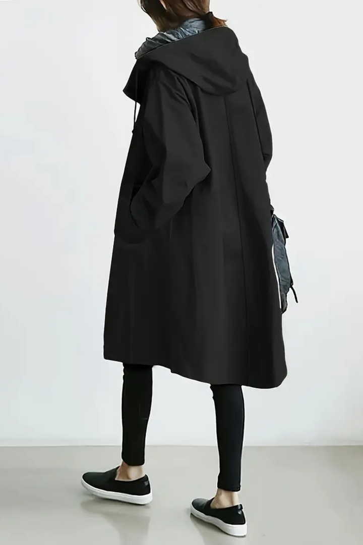Dolly Stilvoller Trenchcoat - Schwarz