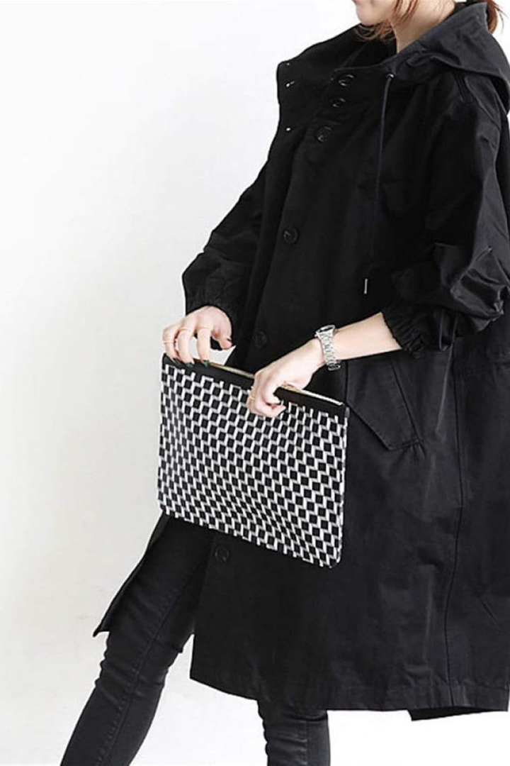 Dolly Stilvoller Trenchcoat - Schwarz