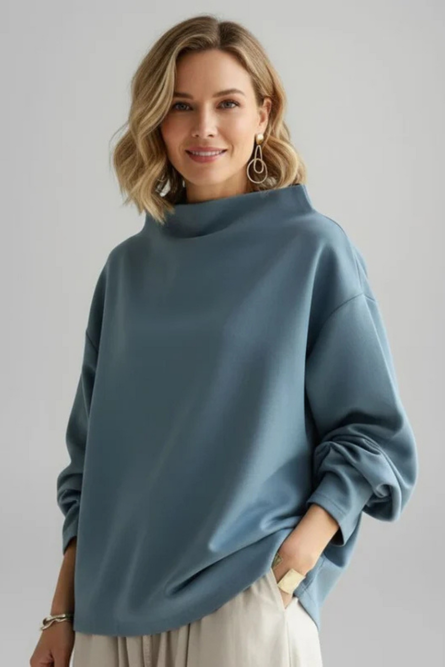 Marga Elegant Blouse | Blue