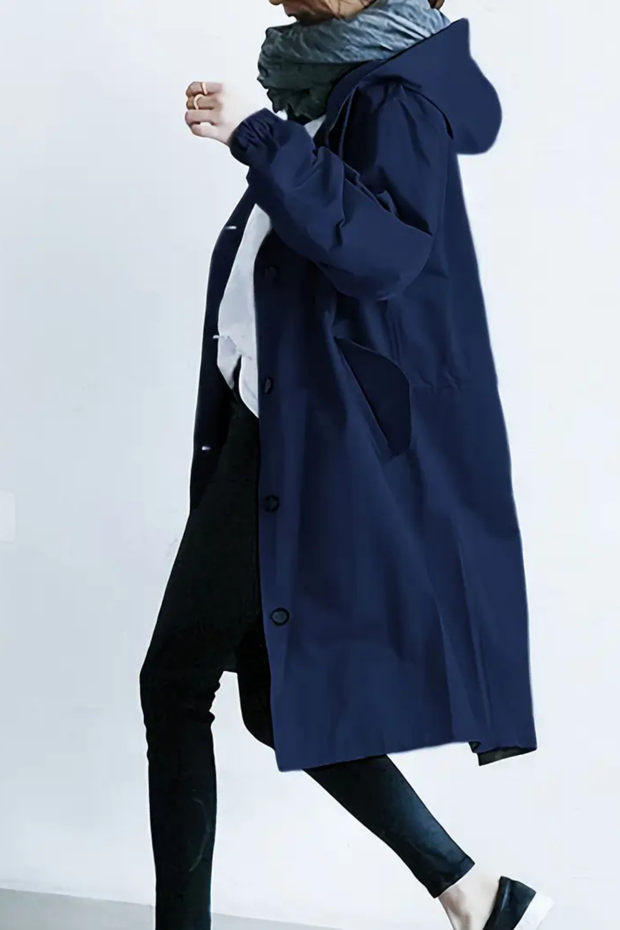 Dolly Modern Trench Coat Marineblau
