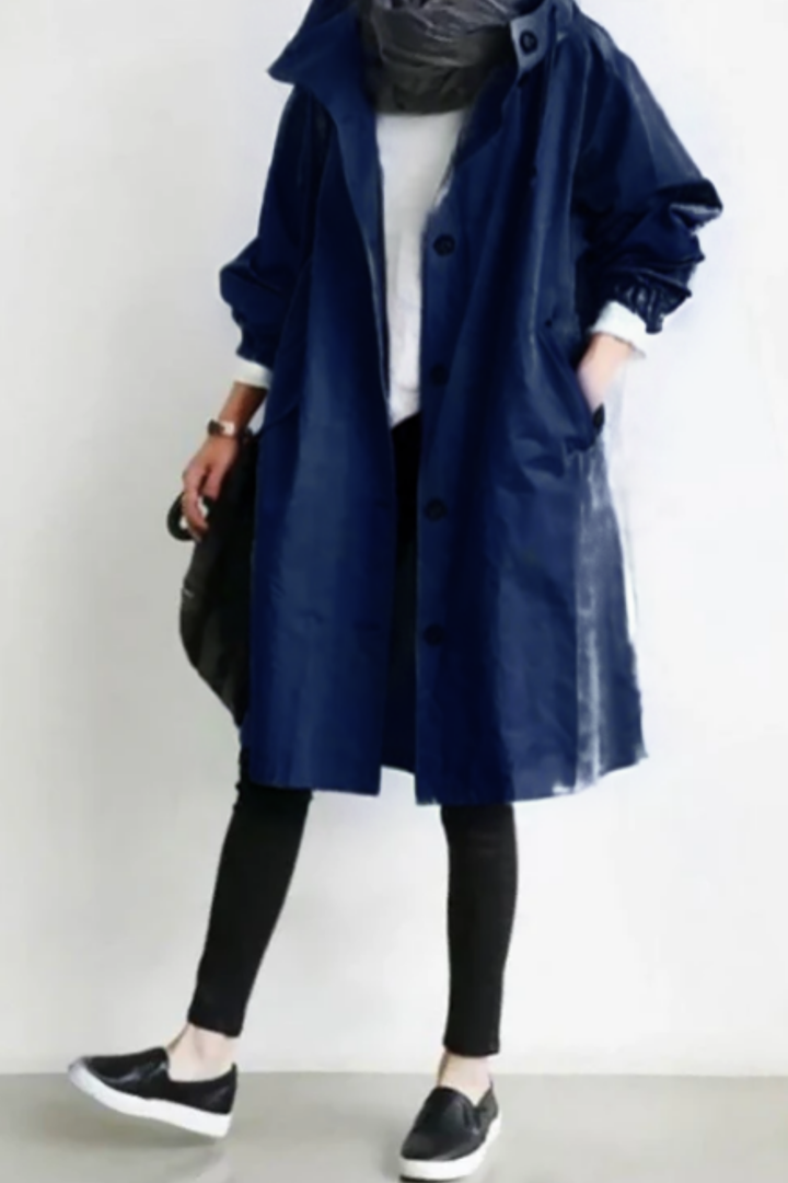Dolly Stilvoller Trenchcoat - Marineblau