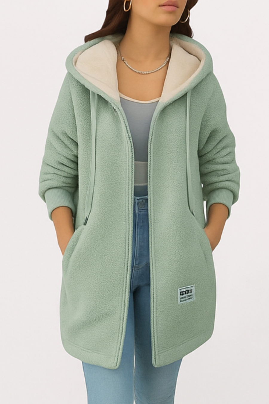 Serena Fleece Jacket in Green