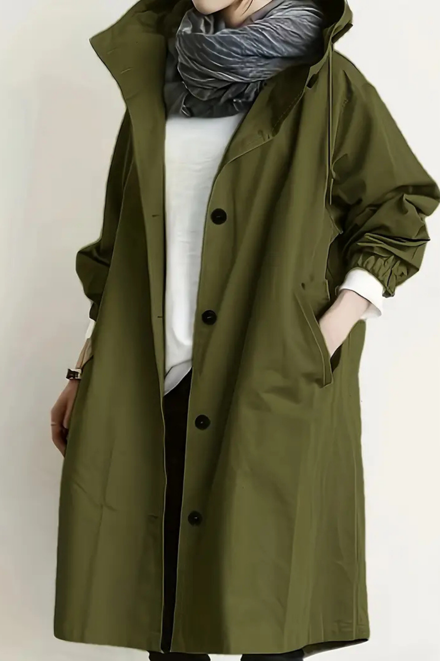 Dolly Modern Trench Coat Oliv