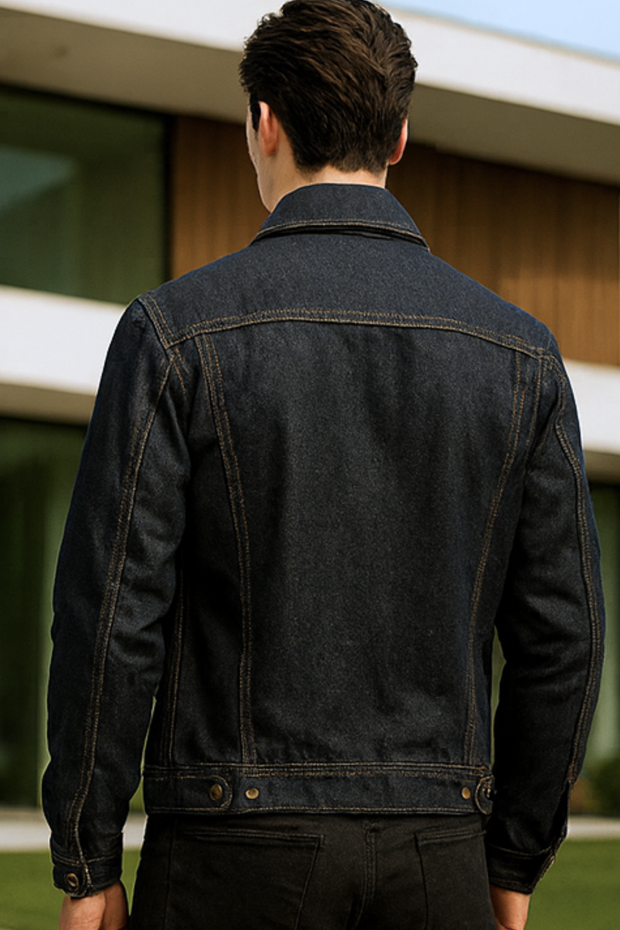 Elijah Classic Denim Blue Cotton Casual Stylish Jacket