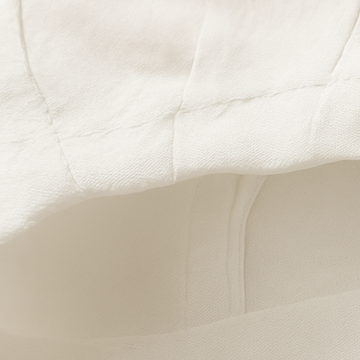 Yndira Leinenhose in Naturton -  Weiß