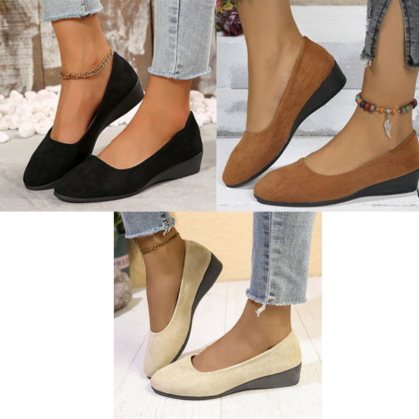 Sophia | elegante, leichte, rutschfeste Keilschuhe mit niedrigem Absatz