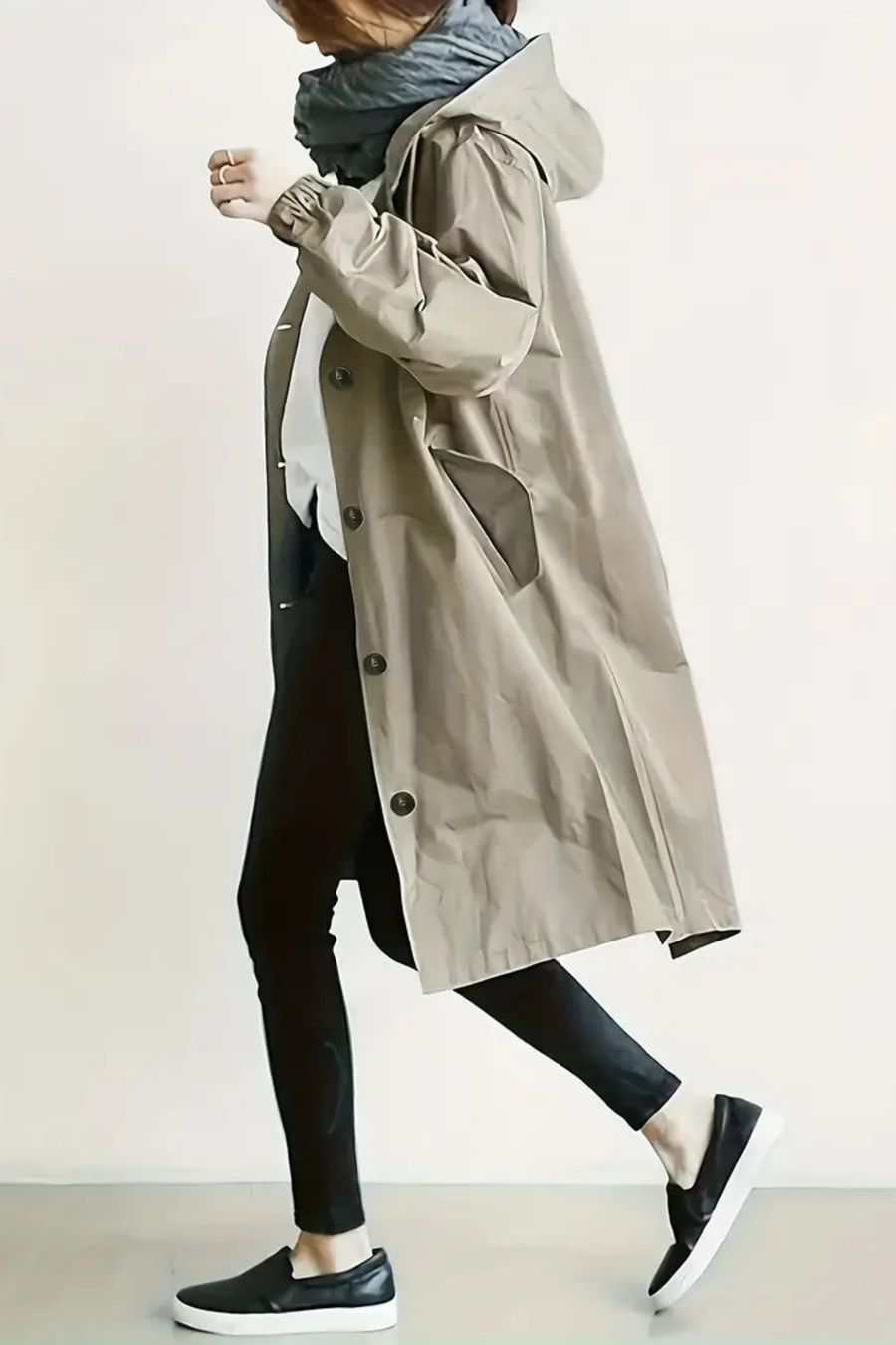 Dolly Modern Trench Coat Beige