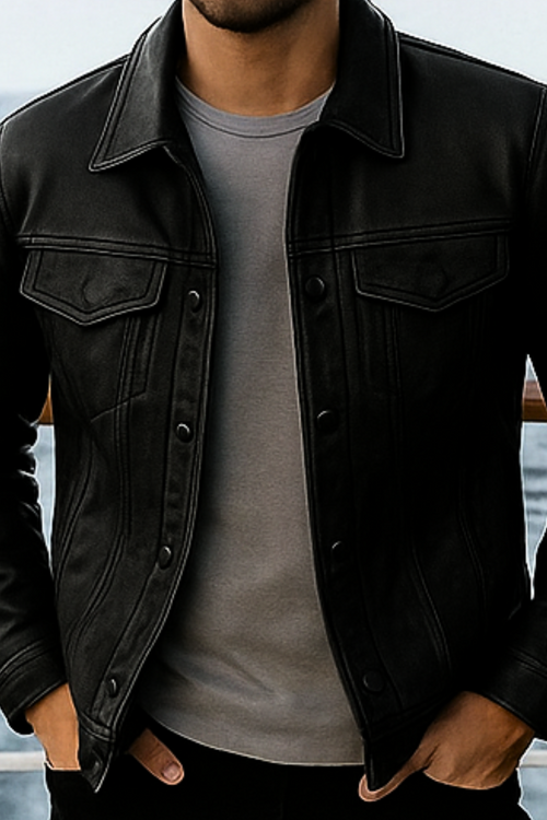 Robin Rider Lederjacke - Schwarz