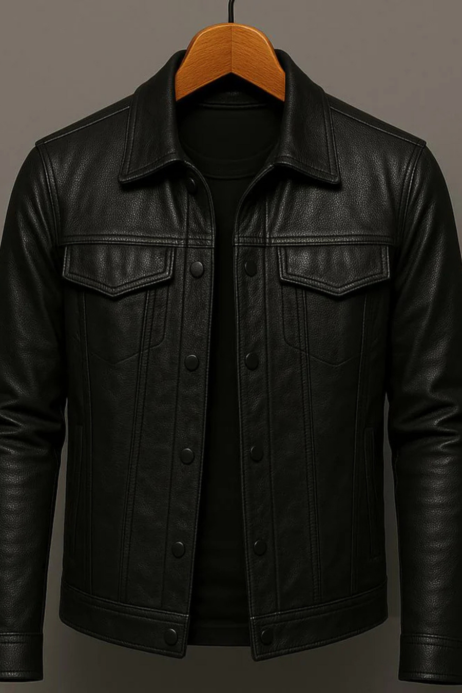 Robin Rider Leather Jacket Schwarz