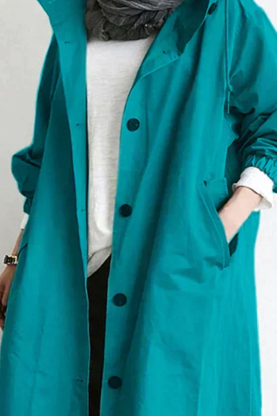 Dolly Modern Trench Coat Hellblau