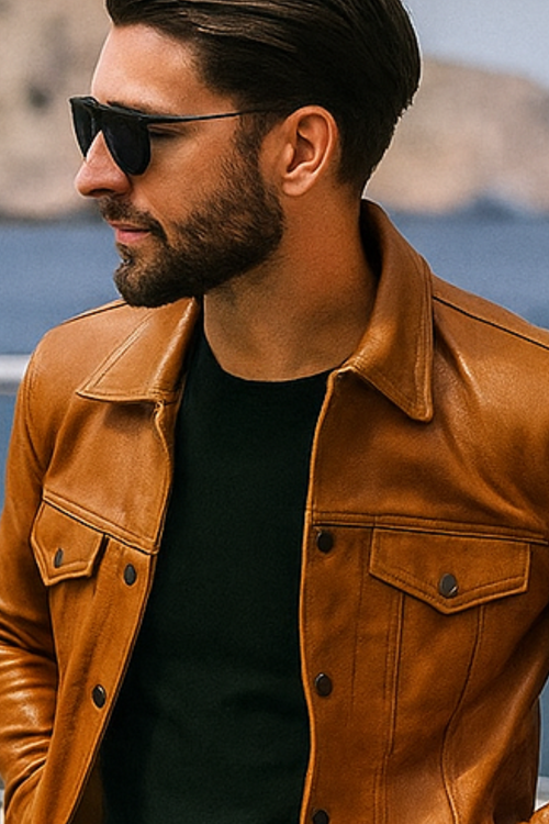 Robin Rider Lederjacke - Braun