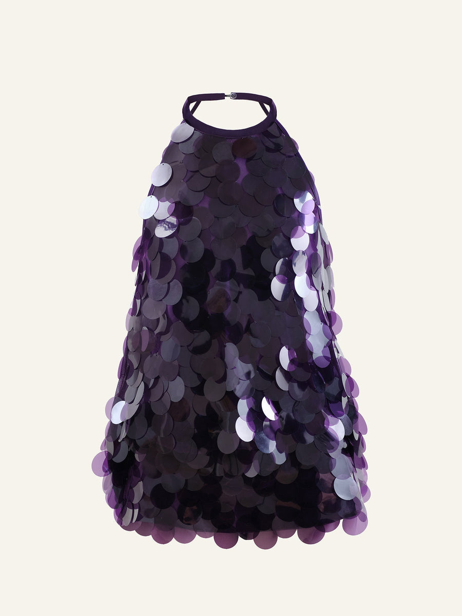 Noxora Sequin Open-Back Mini Dress