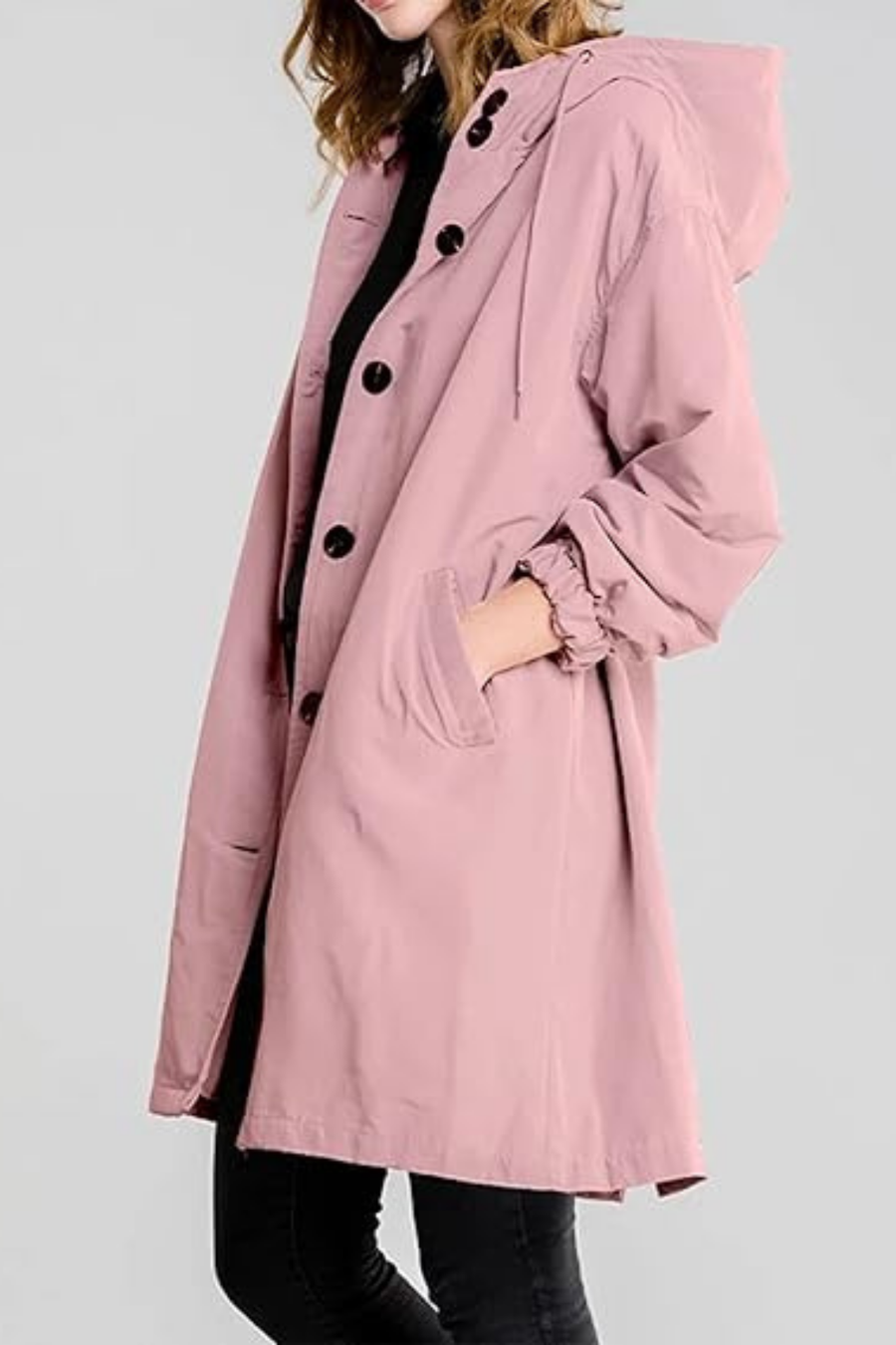 Dolly Stylish Trench Coat Pink