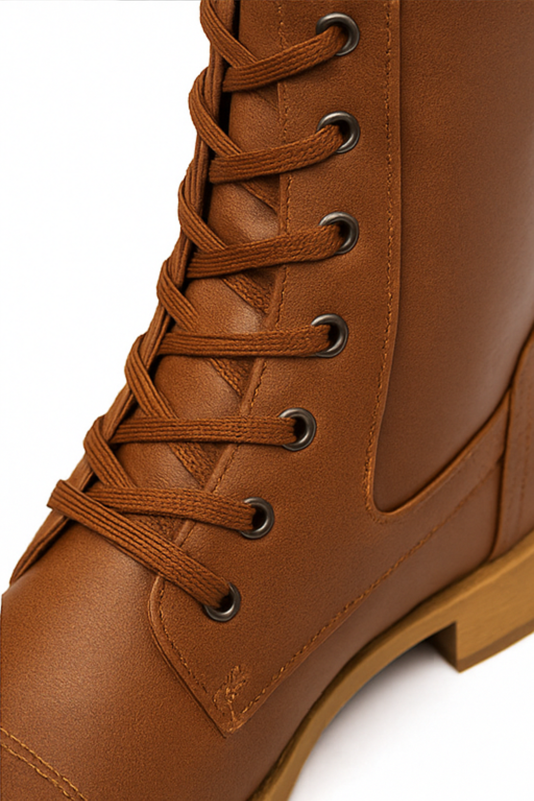 Miya Lederstiefel mit Reißverschluss - Braun