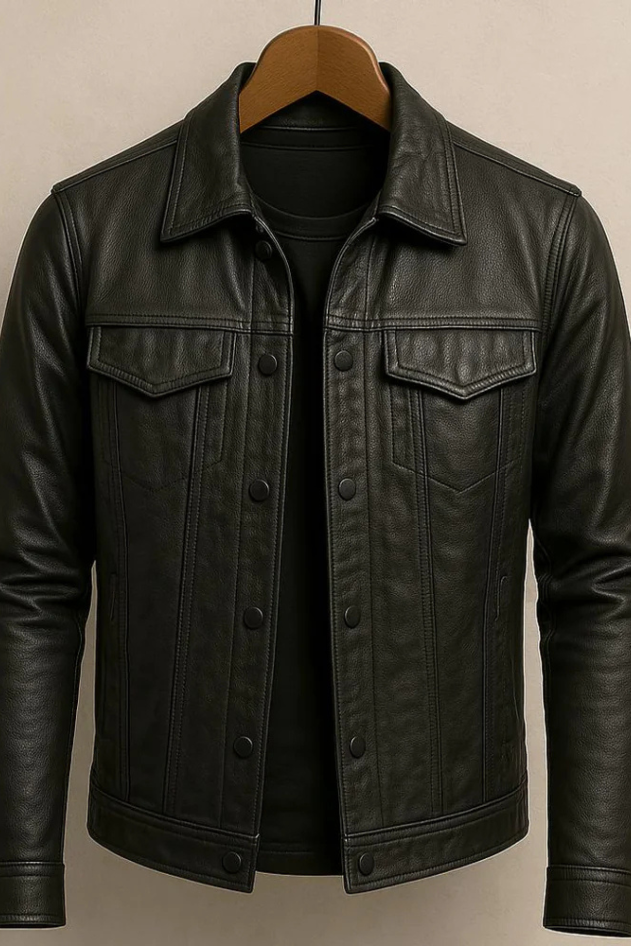 Robin Rider Lederjacke - Dunkelgrau