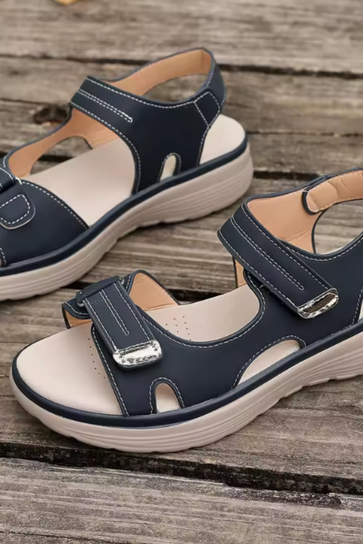 Tonya Orthopädische Ledersandalen - Blau