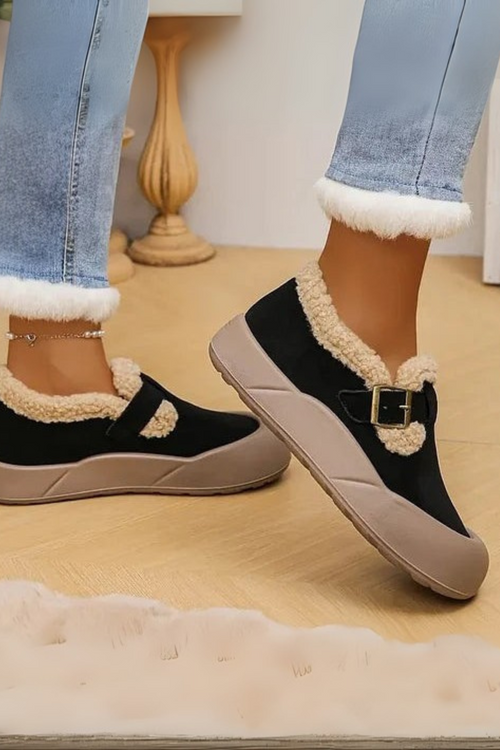 Ivory Bequeme Schuhe mit Fleecefutter - Schwarz