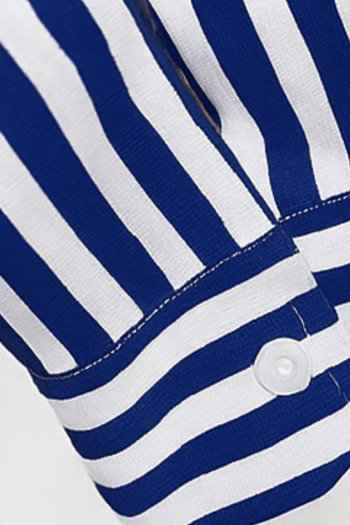 William Elegantes Gestreiftes Hemd - Blau