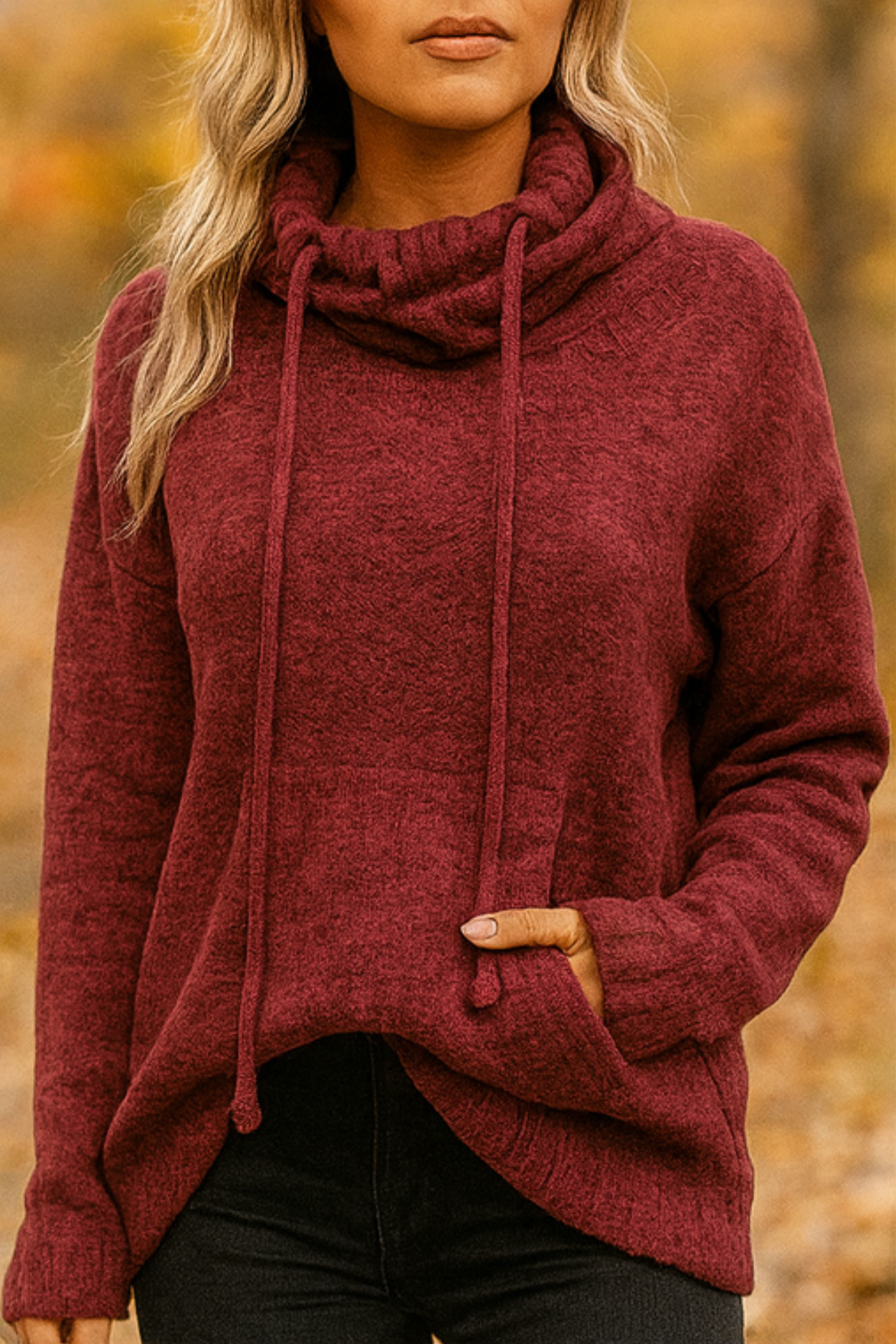 Xena | Long Sleeve Sweater mit Tasche