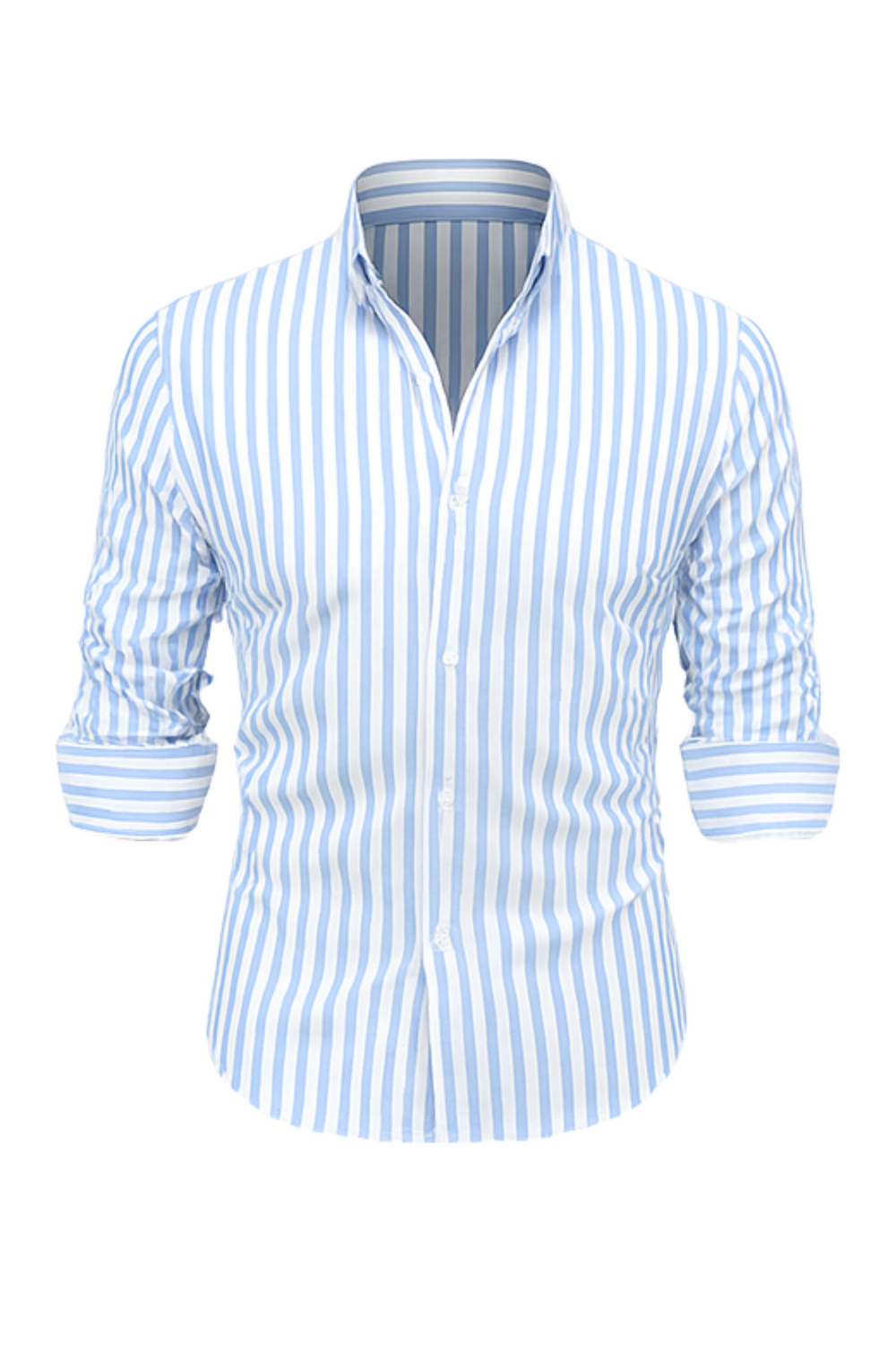 William Elegantes Gestreiftes Hemd | Hellblau