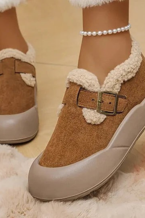 Ivory Bequeme Schuhe mit Fleecefutter - Khaki