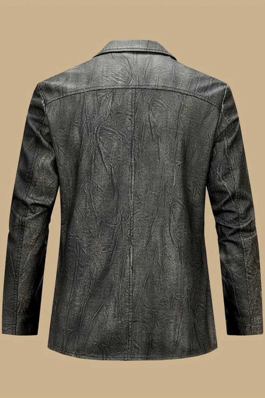 Oliver Engineered-Collar Leather Jacket Schwarz