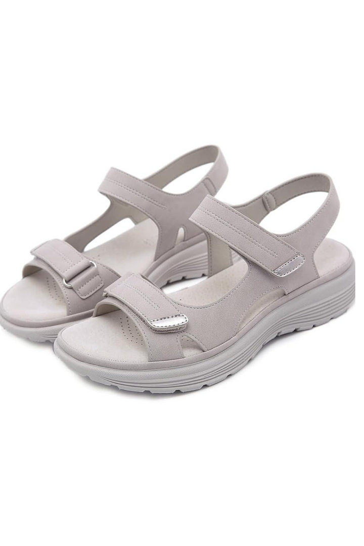 Tonya Orthopädische Ledersandalen - Grau