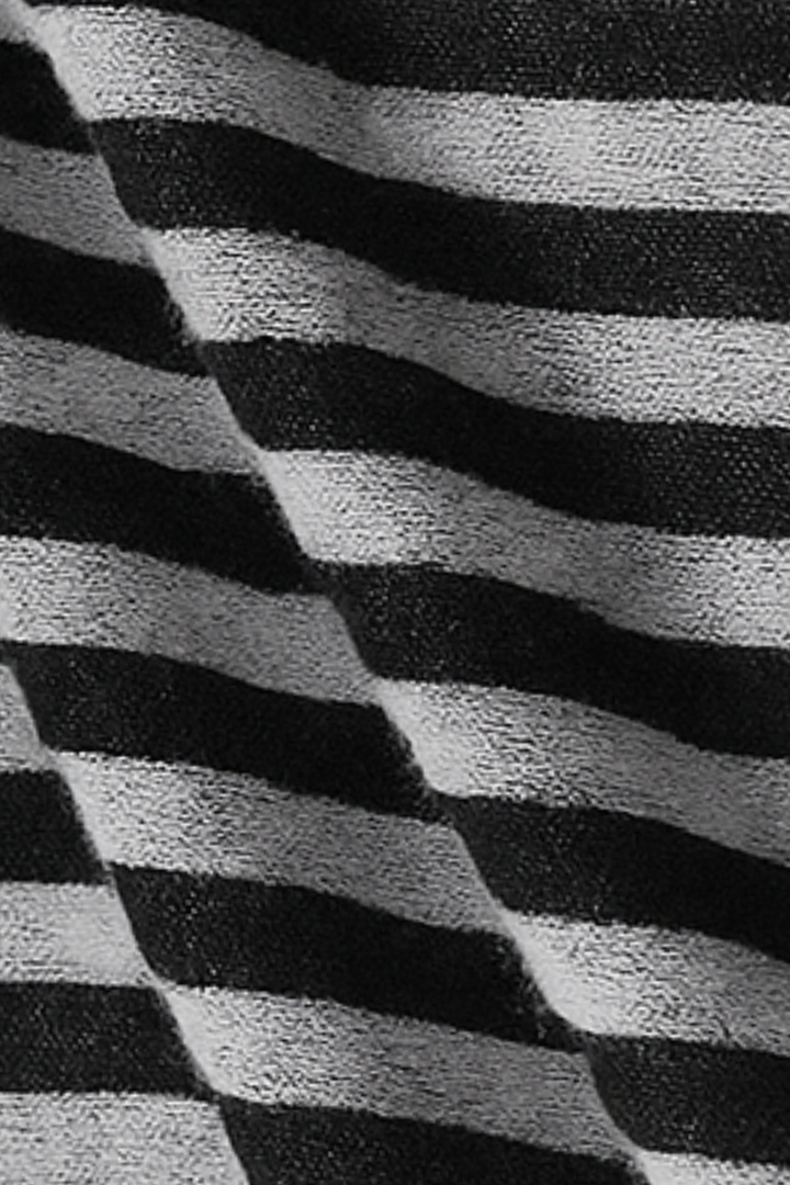 William Elegantes Gestreiftes Hemd - Schwarz