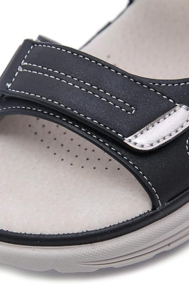 Tonya Orthopädische Ledersandalen - Schwarz