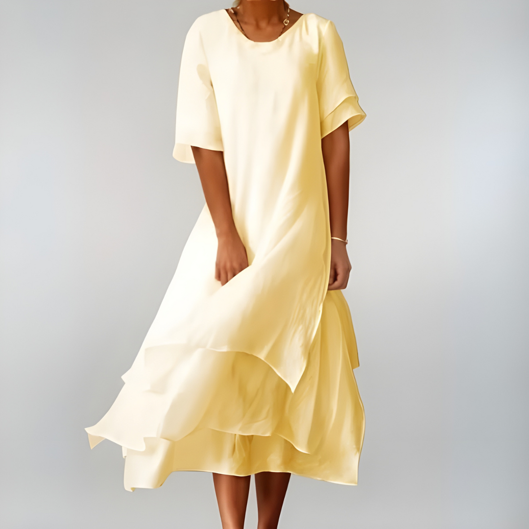 Agnès | Leichtes und elegantes langes Baumwollkleid
