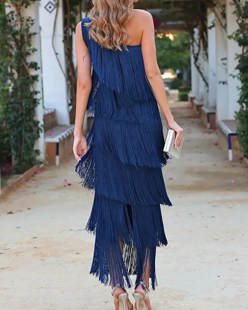 Lauren | Elegantes und Raffiniertes Kleid mit Fransen