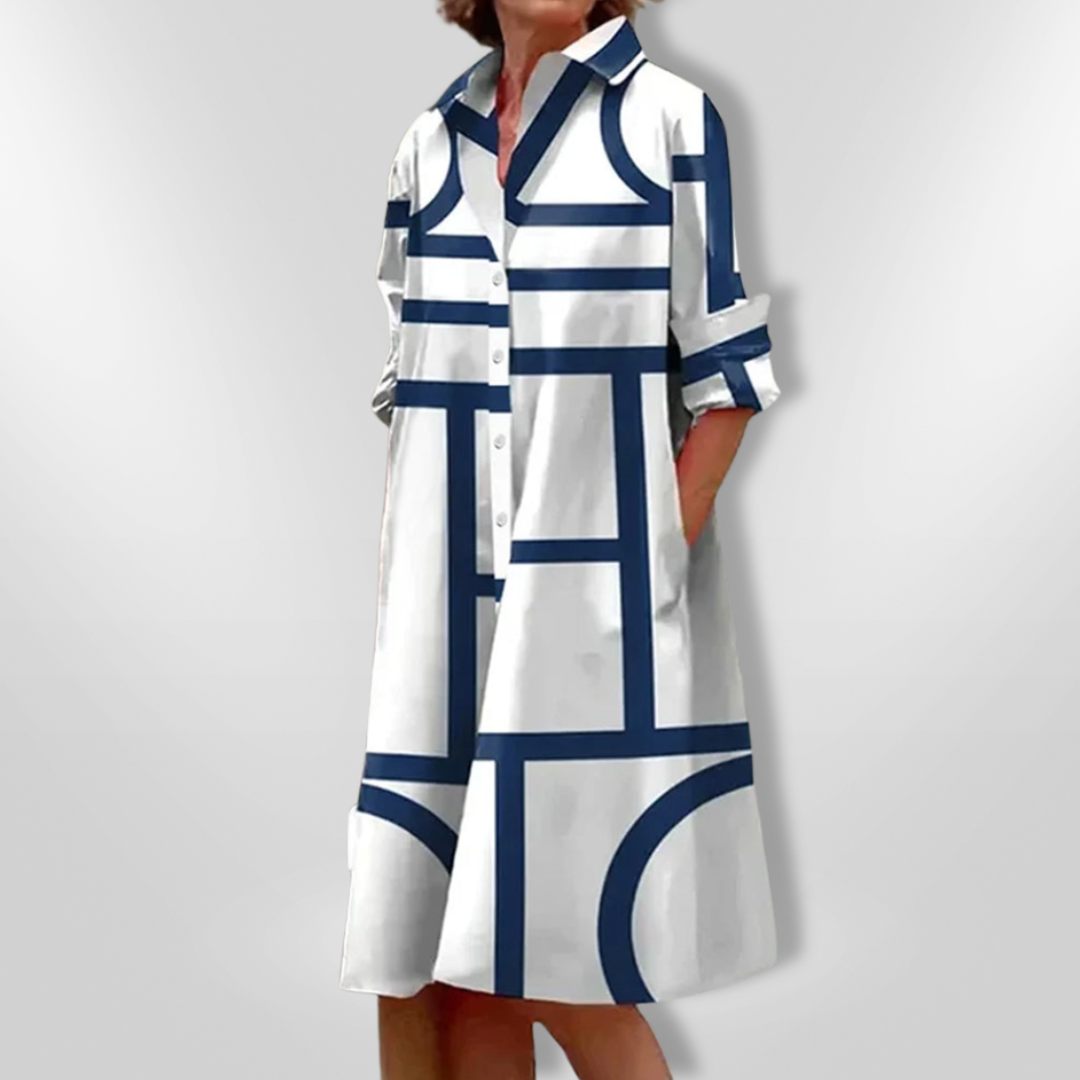 VanDeZaar® | Midikleid mit geometrischem Muster