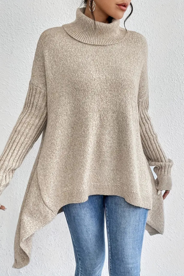 Bridgette | Langer Rollkragenpullover