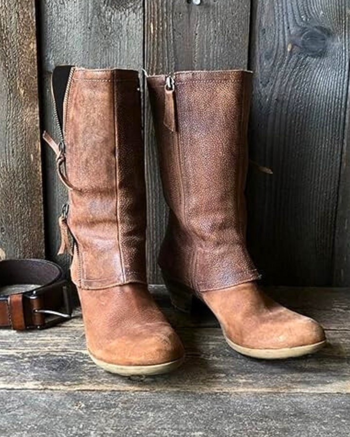 Vesna | Damen-Winter-Cowboystiefel mit Warmfutter und Absatz