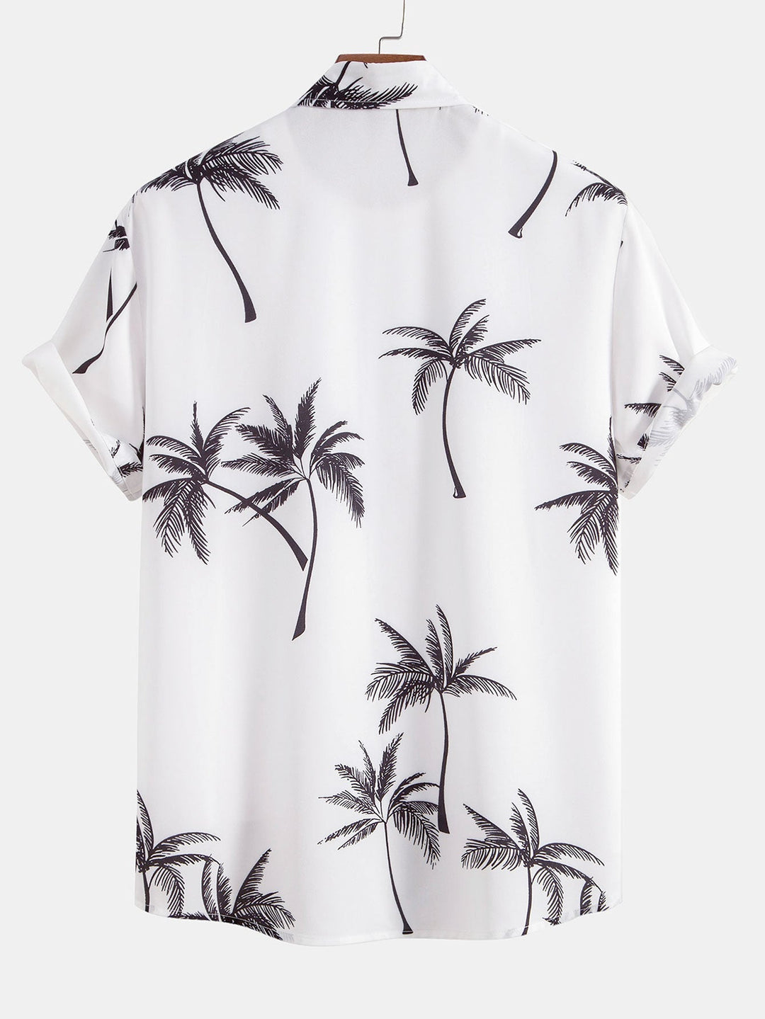 Hemd mit Palmen-Print und Badehose mit Streifenmuster