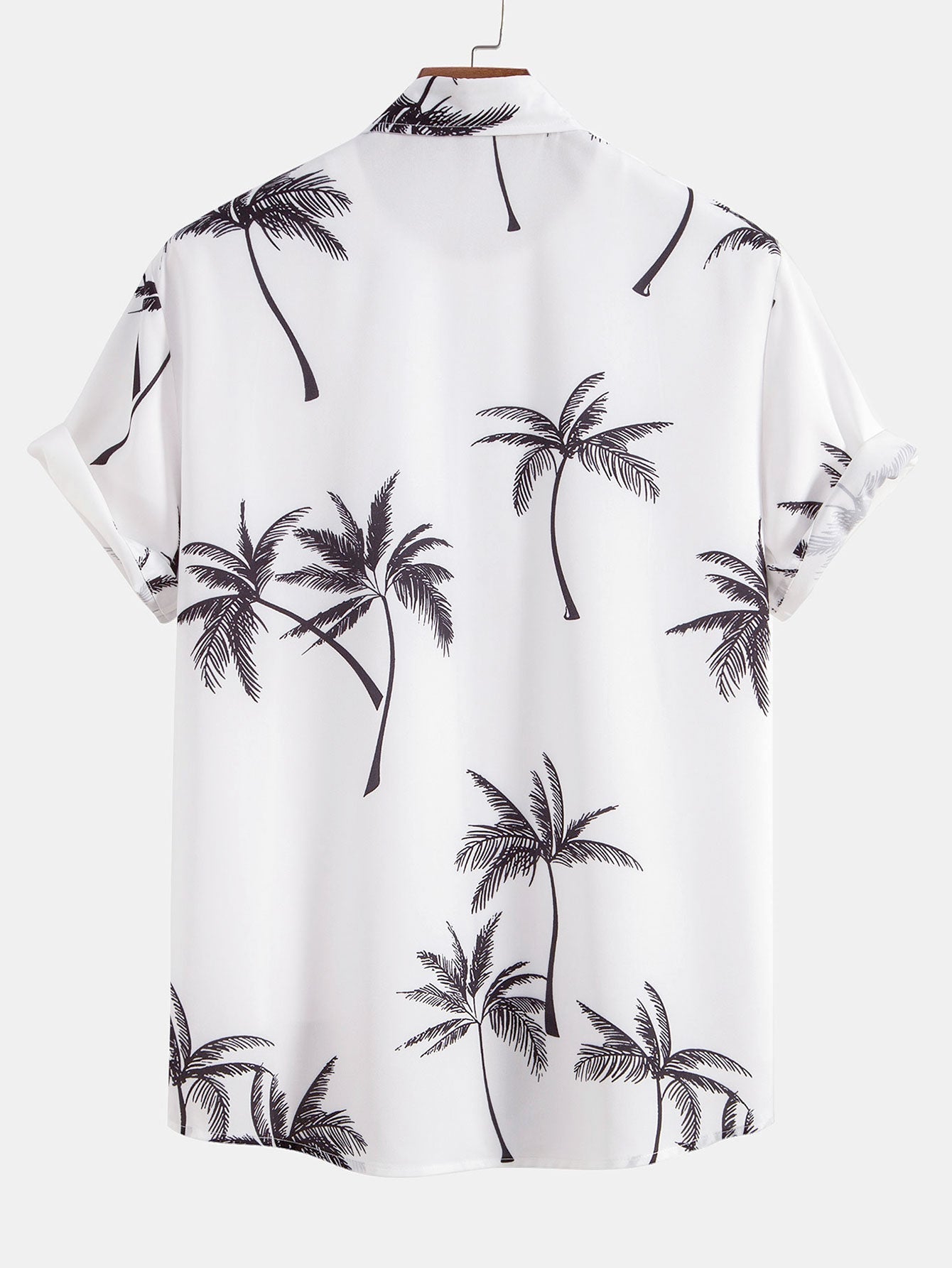 Hemd mit Palmen-Print und Badehose mit Streifenmuster