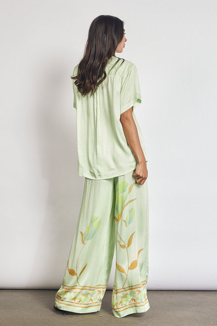 Niah Floral Shirt & Wide-Leg Pant Set