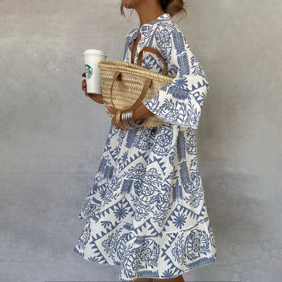 Megan | Lockeres Boho-Tunikakleid