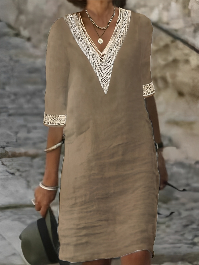 Julia | Kleid aus Leinen-Baumwolle
