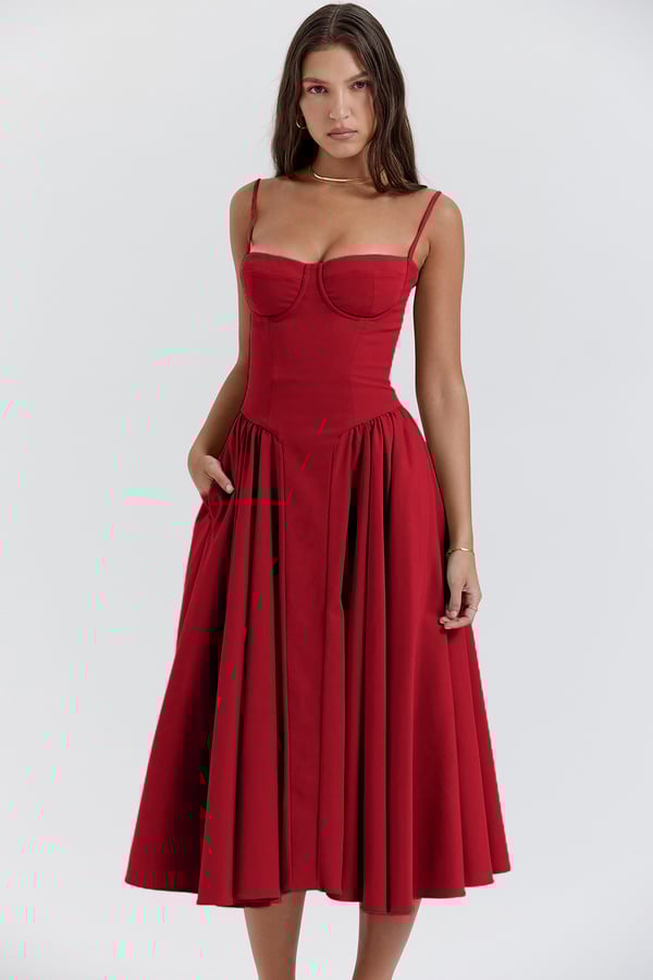 Michaela – Ärmelloses Midikleid