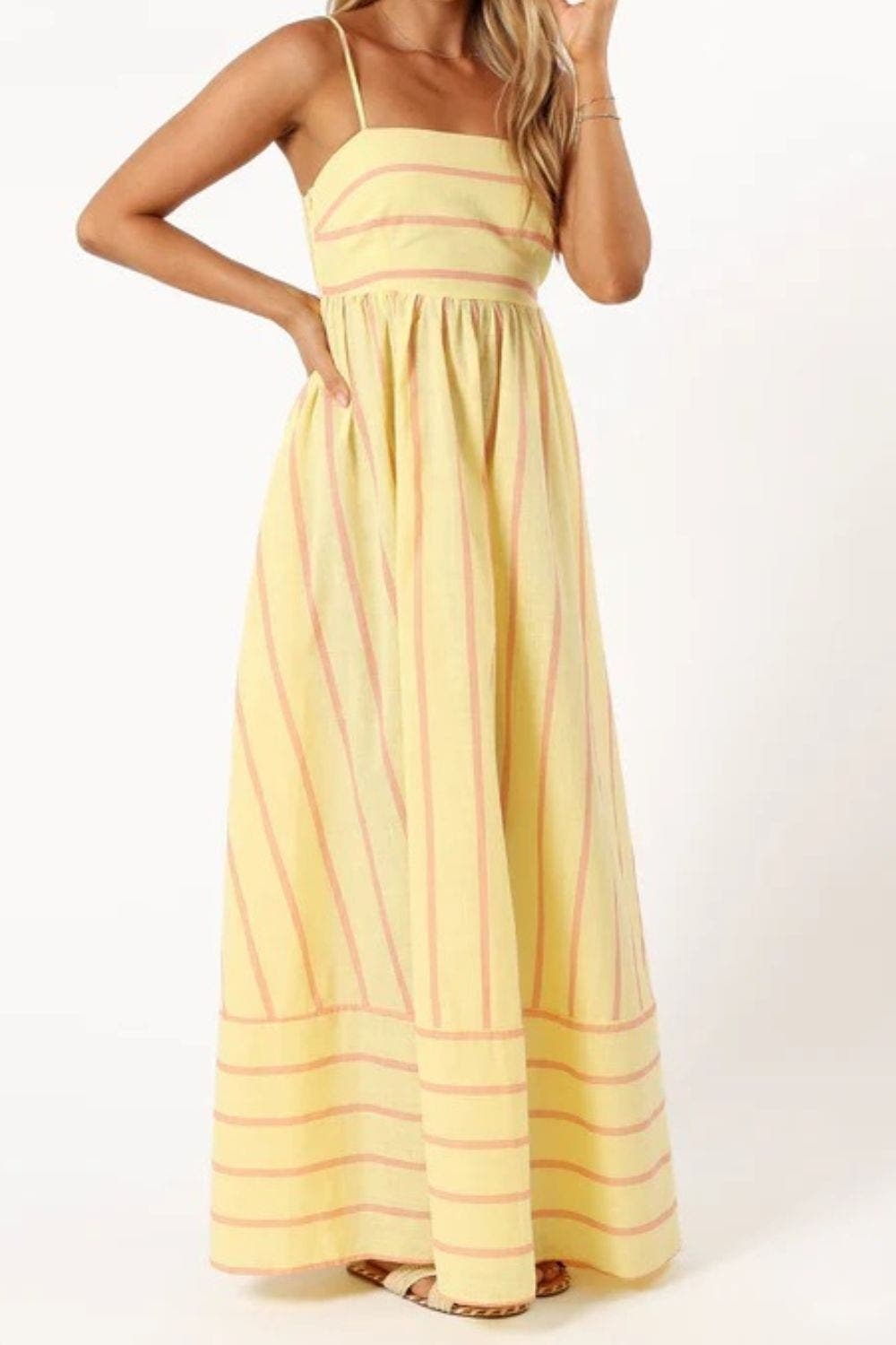 Valli™ | Schulterfreies Maxikleid mit Blumenmuster
