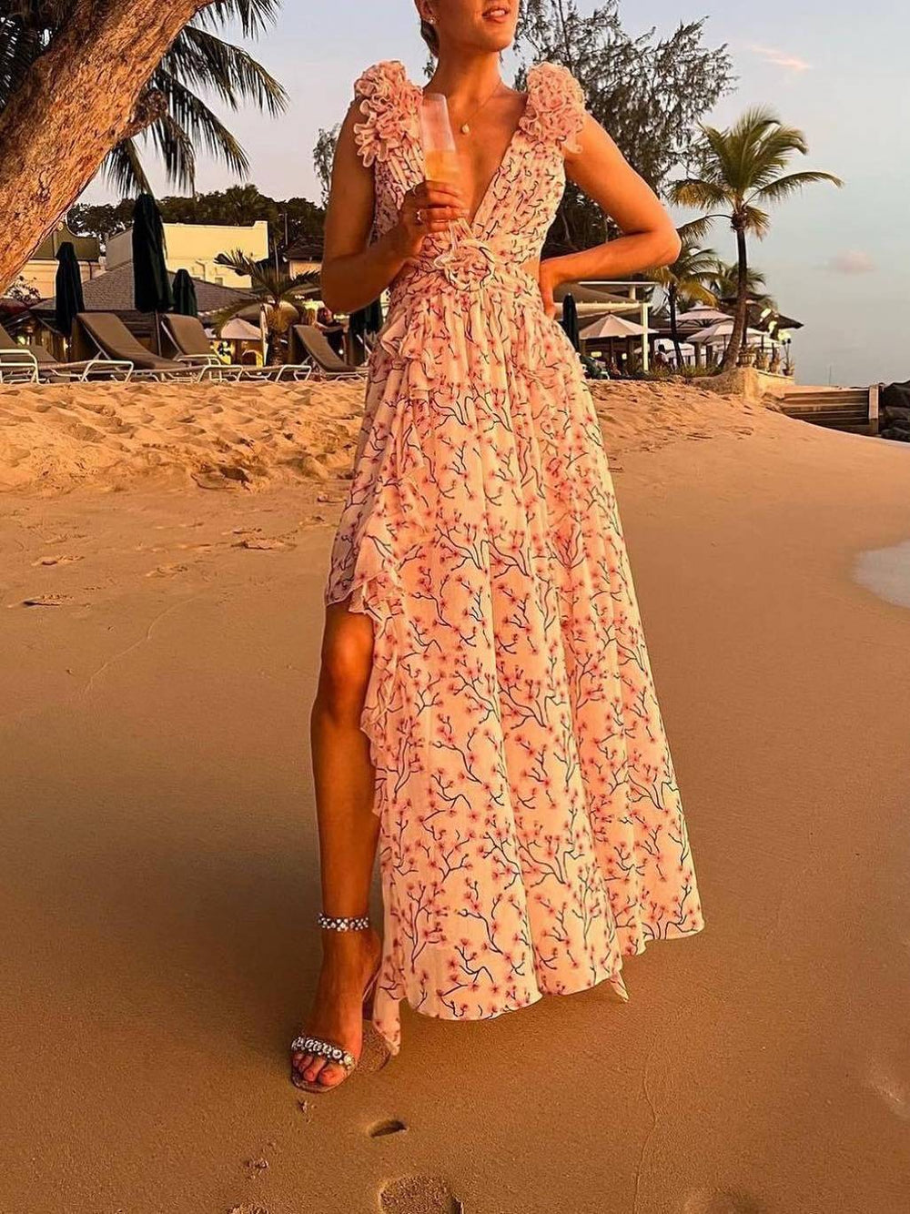 Rivqah | Romantisches Blumenkleid Maxi